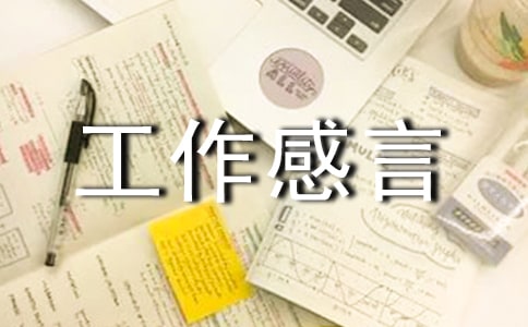 关于工作感言30句精选