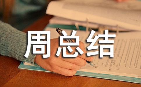 个人工作周总结范文